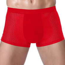 Sous-vêtements pour hommes, caleçons à double poche micro, boxers mettant en valeur le volume des testicules.