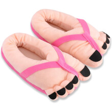 Pantoufles fantaisie pour adultes (11,81*13,78*2,36 pouces), pantoufles en forme de gros orteil, pantoufles amusantes pour adultes, chaussures