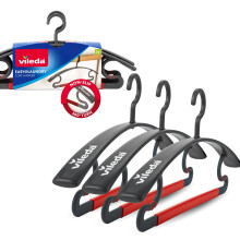 Vileda 3-in-1 Clothes Hangers Set of 3 Non-Slip 360? Rotatable up to 5 kg Load Capacity