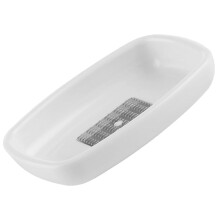 Râpe à ail (1 pièce) pour ustensiles de cuisine, en plastique blanc et acier inoxydable