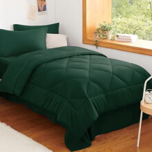 Sada paplónov Twin XL smaragdovozelená, 5-dielna