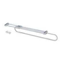 Emuca - Self Pull-out wardrobe rail, 450mm (13,7 inch), Silver painted, Steel and Plastic