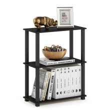 Furinno TURN-S-TUBE Storage Shelves, 3-Tier Book Shelf, Corner Shelf, Toolless Open Shelves, for Organization and Storage, Living Room, Garage, Home