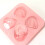 Silicone Tooth-shaped Ice Mold Pink4-Cavity BPA Free 8