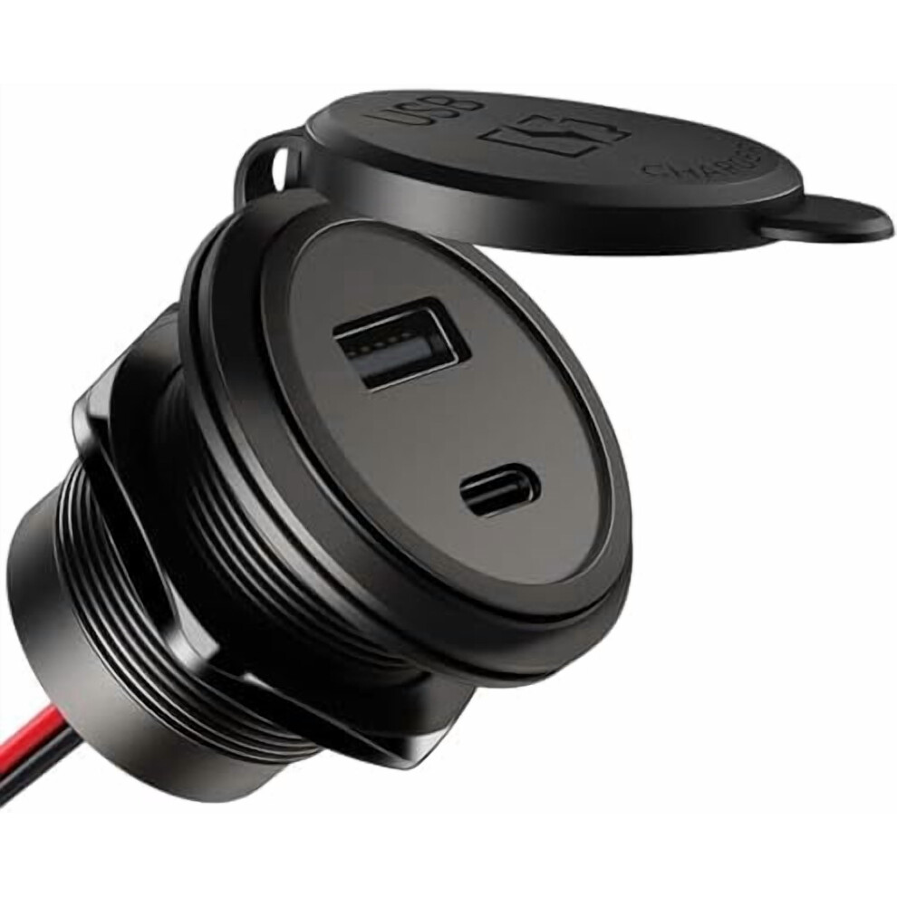 12V Usb Car Charger Aluminum Dual Port 30W Pd + 18W Qc3.0 9377112850887