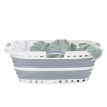 Lakeland Collapsible Hipster Laundry Basket 37L ? Squashes Flat For Space-Saving Storage & Hip Rest