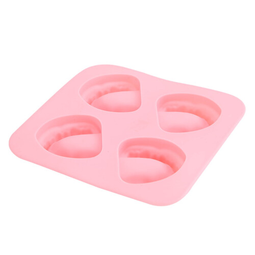Molde de gelo de silicone em formato de dente com 4 cavidades 1