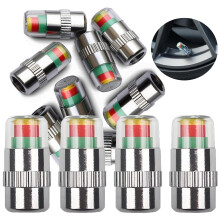 Krytky ventilov pneumatík 36 PSI, 3-farebné upozornenie