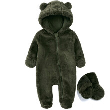 Conjuntos transpirables para bebés y niños pequeños, abrigos y monos de invierno unisex para recién nacidos/bebés – Mono de nieve verde