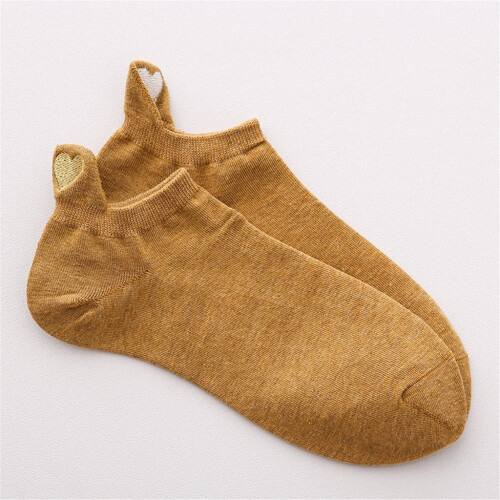 Damen-Baumwollsocken mit Herzmuster, 3er-Pack