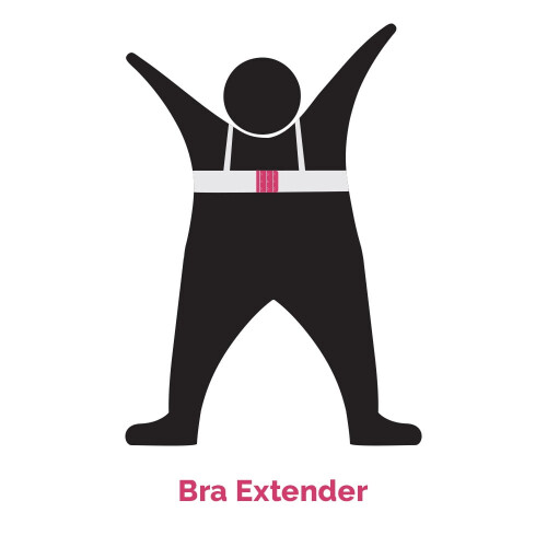 Stretch Elastic Bra Extender, 3-Hook, Beige (3-Pack) 2