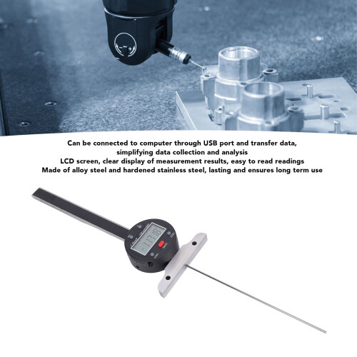Digital Depth Gauge 0-150mm/6in, 0.001mm Accuracy, LCD Display 2