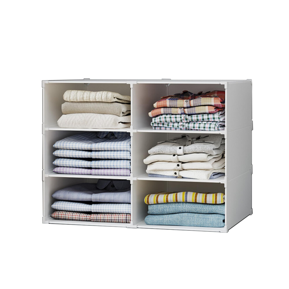 Xokotaki Modular Shelf, Closet Clothes Organizer, Room Shelf, Hallway, Bedroom Storage Shelf, 6 Modules 5051223001126