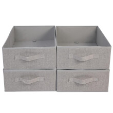 JAKAGO Wardrobe Storage Boxes 4 Pack,Foldable Superior Clothes Drawer Organisers 39 x 29 x 14 cm, Storage Boxes for Clothes Shirts Pants Towels