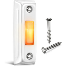 Kraftig dörrklocka i metall med LED, väggmonterad, kompatibel med universal garageportsöppnare (vit)