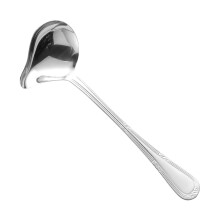 8" Stainless Steel Gravy Ladle with Pour Spout, Compatible with All Cookware