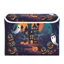 JUMBEAR Halloween Collapsible Storage Bins With Lids,Foldable Fabric Storage Boxes?Storage Basket Closet Bin 42?32?30cm