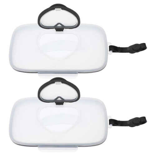 2pcs Wipes Dispenser Refillable Tissue Box Keeps Wipes Storage Case