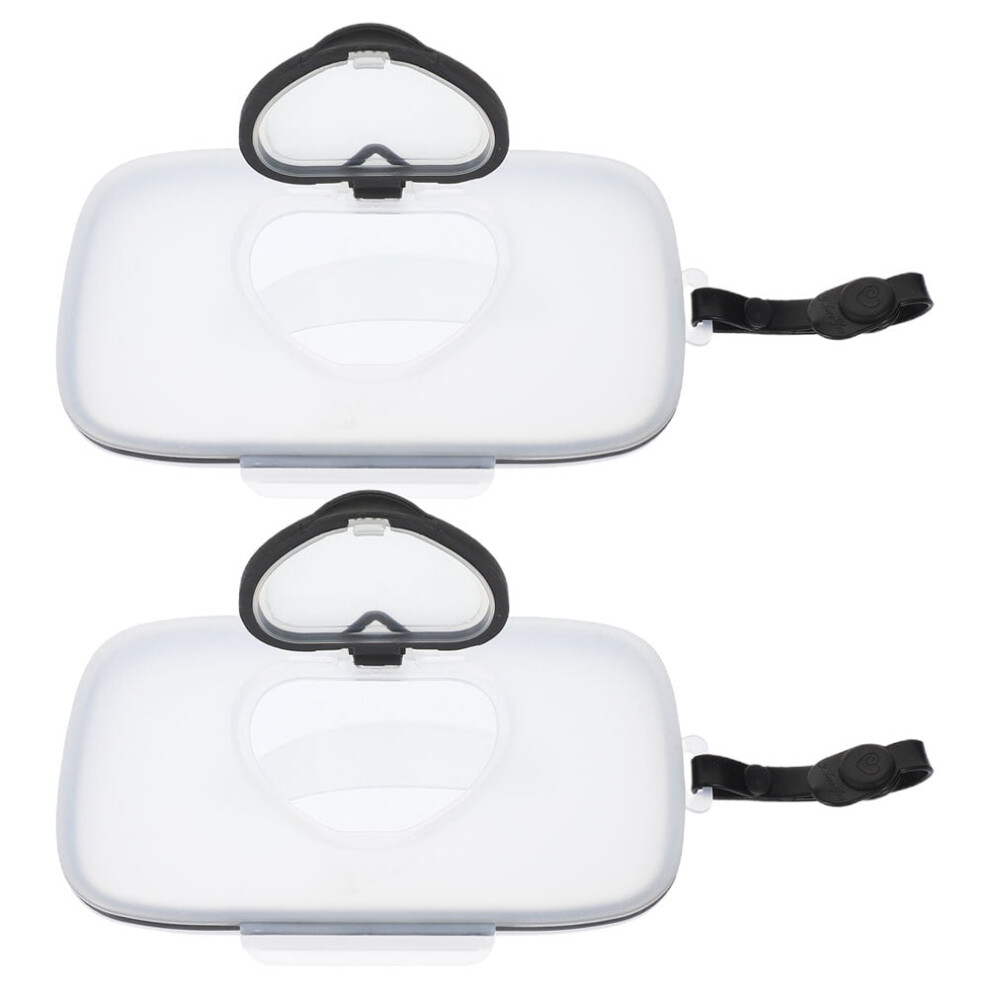 2pcs Wipes Dispenser Refillable Tissue Box Keeps Wipes Storage Case