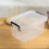 Cetomo 3L*12 Plastic Storage Boxes, Small Storage Box with Lids, Compact Desktop Box, Durable, Sturdy, Heavy- Duty, No-Frills, Stackable, PP, 4