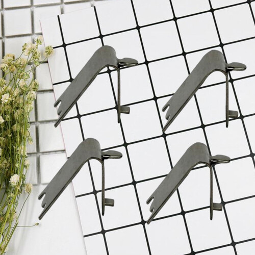 4 Pc Refrigerator Clips Shelf Brackets Wall Heavy Duty Silver 2