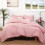 Full Size Comforter Set Pink 3-Piece Boho Lightweight 1