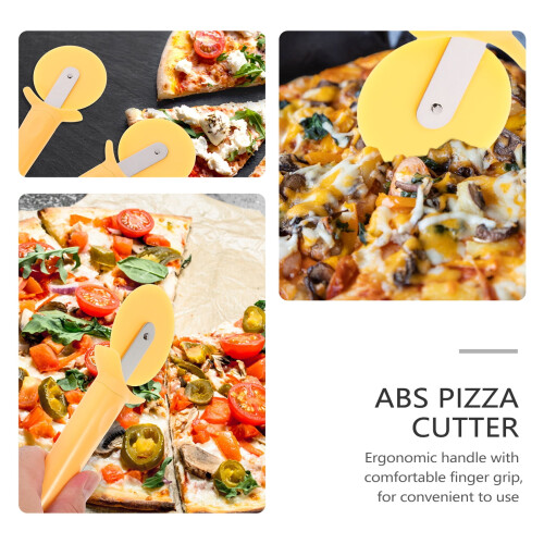 Pastry Roller Bread Slicer Pizza Pie Separator Tools Cutter Wheel Hole Punch Loaf Rotating 2 Pcs 1