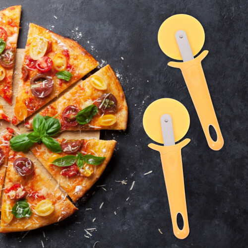 Pastry Roller Bread Slicer Pizza Pie Separator Tools Cutter Wheel Hole Punch Loaf Rotating 2 Pcs 2