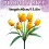 Tulipas artificiais amarelas de seda, 9 cabeças, 40 cm (15,8 polegadas) 3