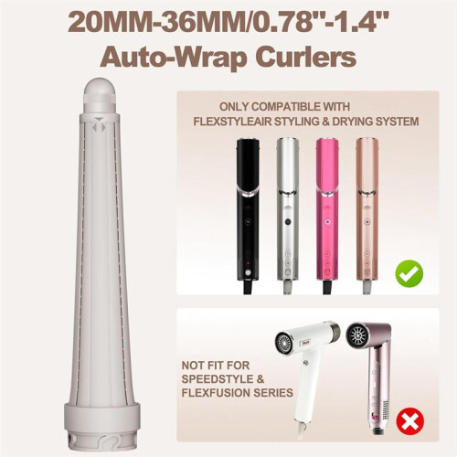 Long Curling Barrels Round Volumizing Brush for  FlexStyle Attachments Create Natural Classic and Textured Wave L 2
