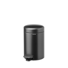 Brabantia NewIcon Small Bathroom Bin with Lid 3L | Odour-Proof Pedal Bin with Removable Inner Bucket for Bathroom, Toilet, or Small Spaces | Confident