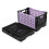 Spesh 2 Pcs Collapsible Crates Storage Boxes Plastic Foldable Crates Stackable Storage Baskets for Home Kitchen Office(Black & Purple, 30x22x18cm) 1