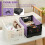 Spesh 2 Pcs Collapsible Crates Storage Boxes Plastic Foldable Crates Stackable Storage Baskets for Home Kitchen Office(Black & Purple, 30x22x18cm) 3