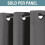 Grey Thermal Blackout Curtain Panel 100x108 in 2