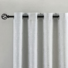 Silver White Blackout Curtains 52x95", 2 Panels, Grommet, Thermal Insulated, Metallic Shimmer, Privacy Drapes for Living Room
