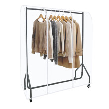 7RiversART Metal Heavy Duty Clothing Garment Rack with Cover, 122 CM * 150 CM Clothes Rail with Bottom Rack for Coats, Skirts, Shirts, Sweaters, Holds