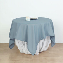 BalsaCircle 10 stk. 54" x 54" støvet blå firkantede polyesterduge borddækning linned