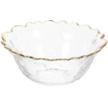 OUNONA Gjennomsiktig glassbolle for hotellbruk Stor størrelse Ideell for frukt, dessert og salater 10,5 tommer i diameter