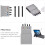 Tineasur1Set Pen Tips Holder Grey Storage Case Compatible with Surface Pro4 5Stylus Accessories 4