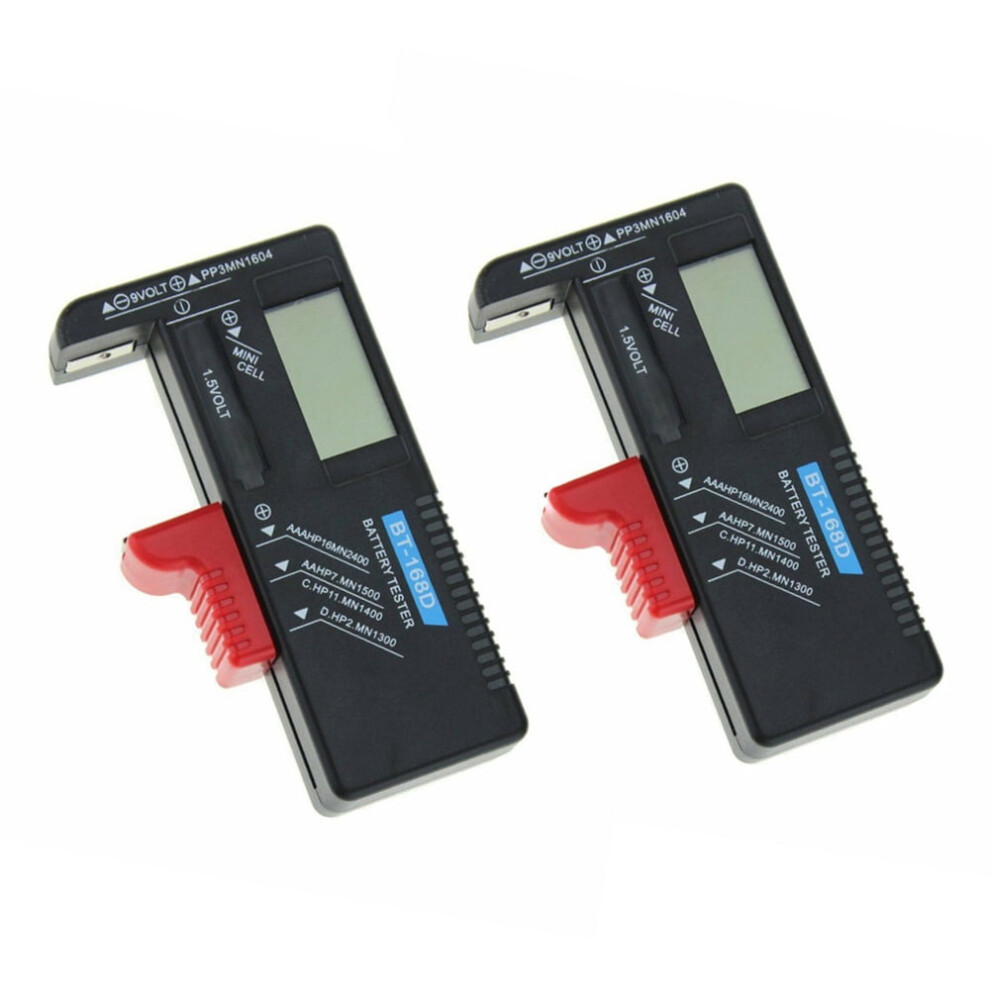 2-Pack Universal Battery Tester For Aa, Aaa, C, D, 9V, 1.5V, Button Cells Â No Battery Needed (Compatible With Household Batteries) 9130661712149