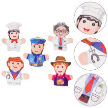 Tineasur 5-Piece Hand Finger Puppet Set Assorted Colors for Kids Storytelling, Educational Play and Creative Fun