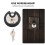 Cadenas en acier inoxydable noir, design compact 3