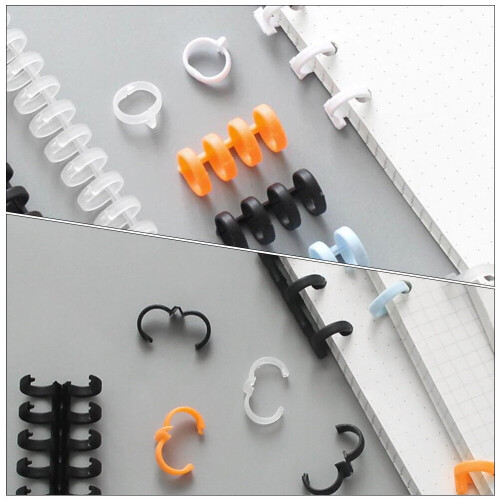 OUNONA Spiral Binding Coils – 10 pcs, Plastic, 30-Hole 1