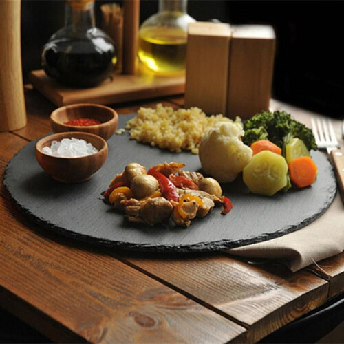 Slate Coaster Black Natural Edge 10/15/20 cm 1