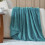 Dark Blue Flannel Fleece Throw Blanket Twin 60x80 in 3