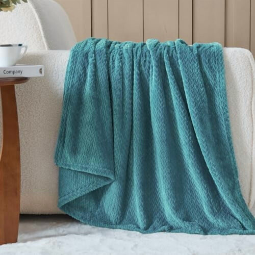 Dark Blue Flannel Fleece Throw Blanket Twin 60x80 in 2
