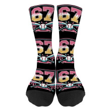 Chaussettes Six Seven67Socks6 7Meme, chaussettes de Noël fantaisie à motifs, chaussettes mi-mollet, cadeaux amusants pour garçons, filles, hommes
