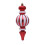 2 Pack Red & White Gourd Christmas Tree Pendants 4