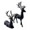Set van 2 plastic rendierbeeldjes als kerstdecoratie. 4