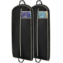 MISSLO 54" Travel Suit Bags for Men Garment Covers for Clothes Breathable Carrier Dress Garment Bag for Storage with Handle and Gusseted, Pack of 2